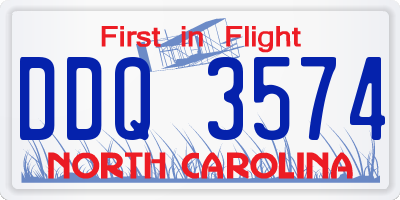NC license plate DDQ3574