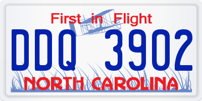 NC license plate DDQ3902
