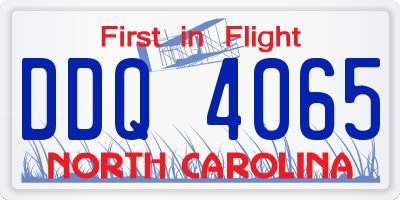 NC license plate DDQ4065