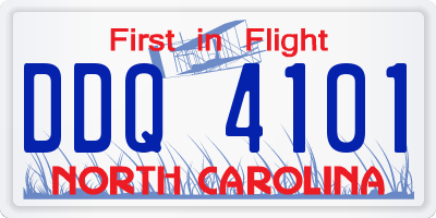 NC license plate DDQ4101