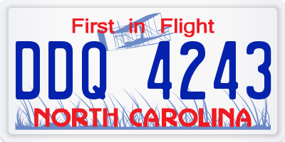 NC license plate DDQ4243
