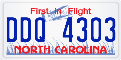 NC license plate DDQ4303