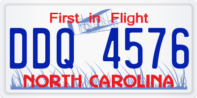 NC license plate DDQ4576