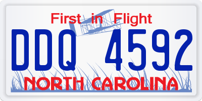NC license plate DDQ4592