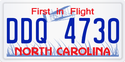 NC license plate DDQ4730