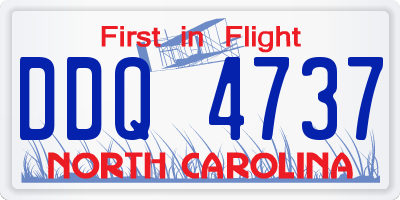 NC license plate DDQ4737