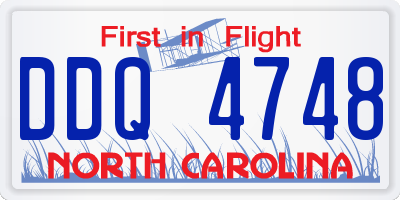 NC license plate DDQ4748