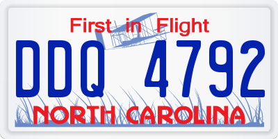 NC license plate DDQ4792