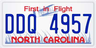 NC license plate DDQ4957