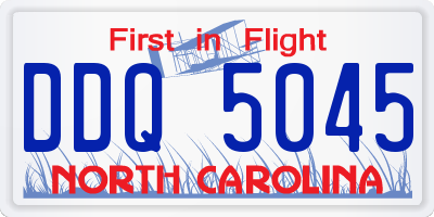NC license plate DDQ5045