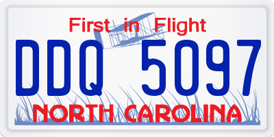 NC license plate DDQ5097