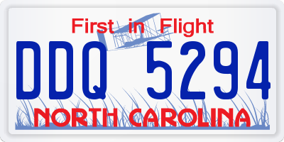 NC license plate DDQ5294