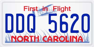 NC license plate DDQ5620