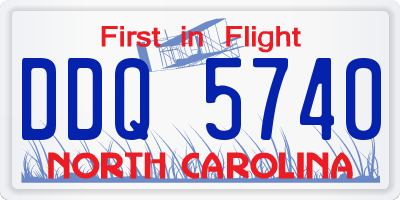 NC license plate DDQ5740