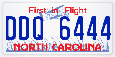 NC license plate DDQ6444