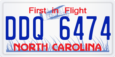 NC license plate DDQ6474
