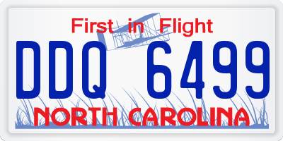 NC license plate DDQ6499
