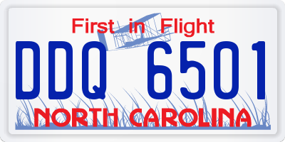 NC license plate DDQ6501