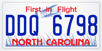 NC license plate DDQ6798