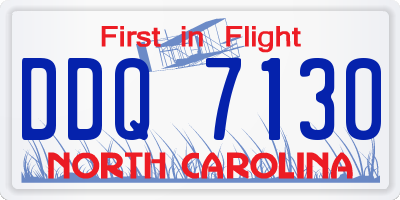 NC license plate DDQ7130