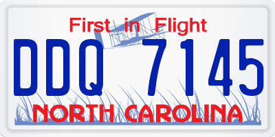 NC license plate DDQ7145