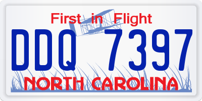 NC license plate DDQ7397