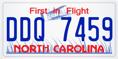 NC license plate DDQ7459