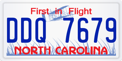 NC license plate DDQ7679