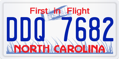 NC license plate DDQ7682