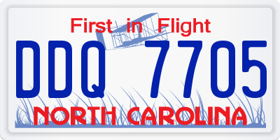 NC license plate DDQ7705