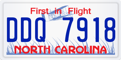 NC license plate DDQ7918