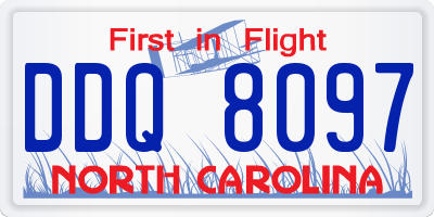 NC license plate DDQ8097