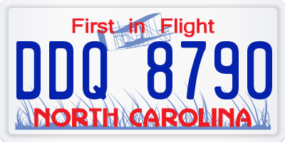 NC license plate DDQ8790