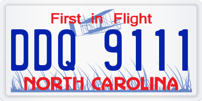 NC license plate DDQ9111