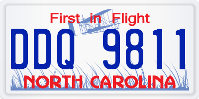NC license plate DDQ9811