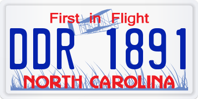 NC license plate DDR1891