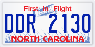 NC license plate DDR2130