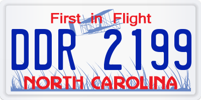 NC license plate DDR2199