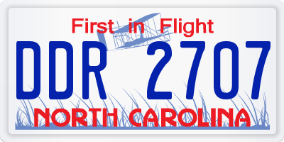 NC license plate DDR2707