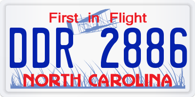 NC license plate DDR2886