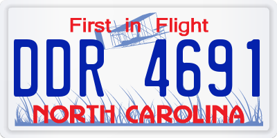 NC license plate DDR4691