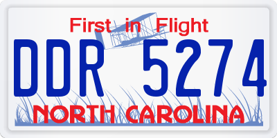 NC license plate DDR5274