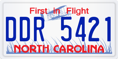 NC license plate DDR5421