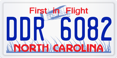 NC license plate DDR6082
