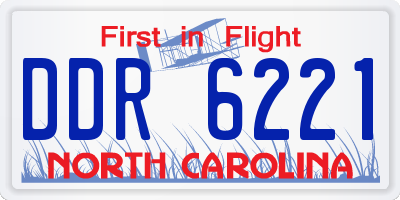 NC license plate DDR6221