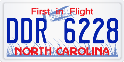 NC license plate DDR6228