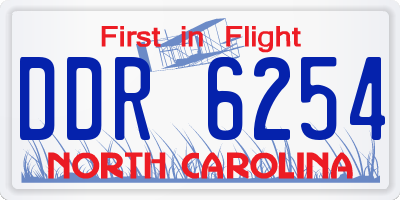 NC license plate DDR6254