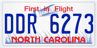 NC license plate DDR6273