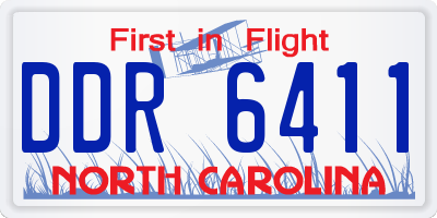 NC license plate DDR6411