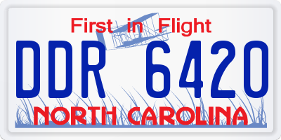 NC license plate DDR6420